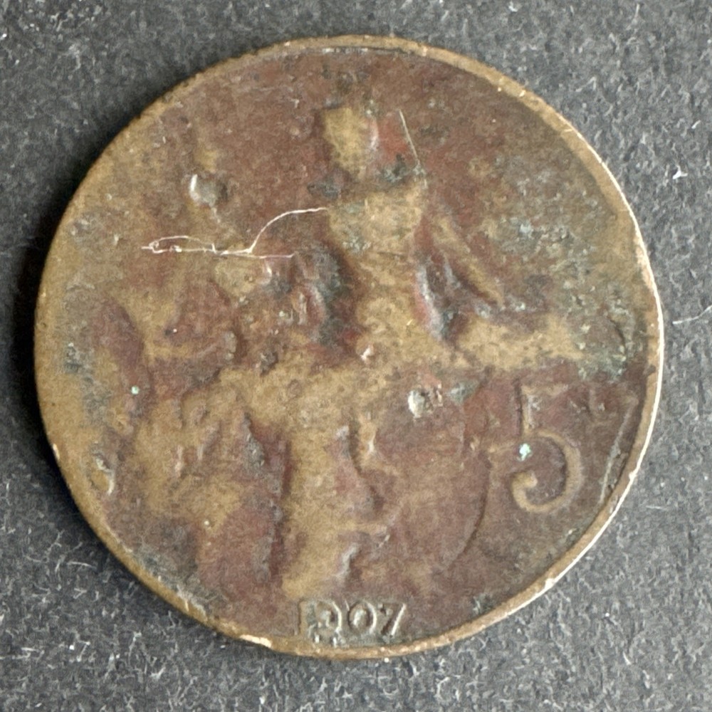 France (Third Republic) 1907 - 5 Centimes Coin