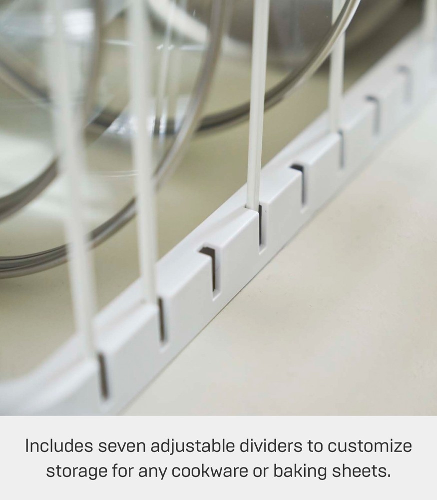 Yamazaki Home TOWER Adjustable Pot Lid Organizer - Steel