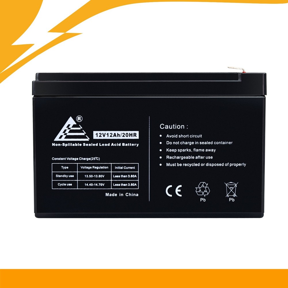2 Pack: 12V 12Ah SLA Battery Replacement for ExpertPower EXP12120