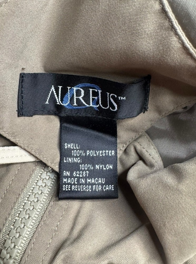 Vintage Aureus 1/4 Zip Microfiber Wind Jacket Pullover Sz XL Removable Sleeves