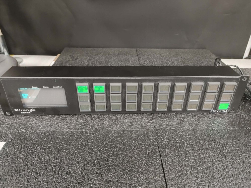 Belden GV Miranda NV9640A 2RU Professional Broadcast Router Control Panel w/ PS