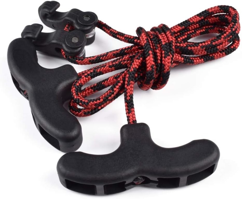 Crossbow Cocking Rope Crossbow String Puller Cocker Aid Tool Black Red Rope