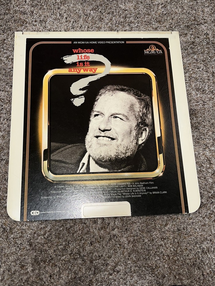 CED VideoDisc Whose Life Is It Anyway? Richard Dryfuss (1981)