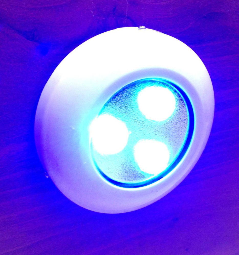 Ultra Bright Cool White LED Marine Polymer Underwater Light Surface Mount
