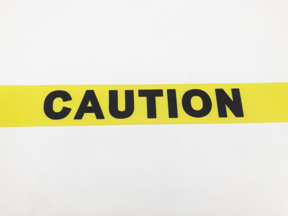 New Banner Stakes PL4068 Plus Retractable Belt Barrier "Caution" Double Sided