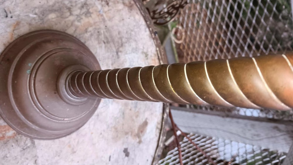 Antique Victorian Copper Half Candelabra Number 2