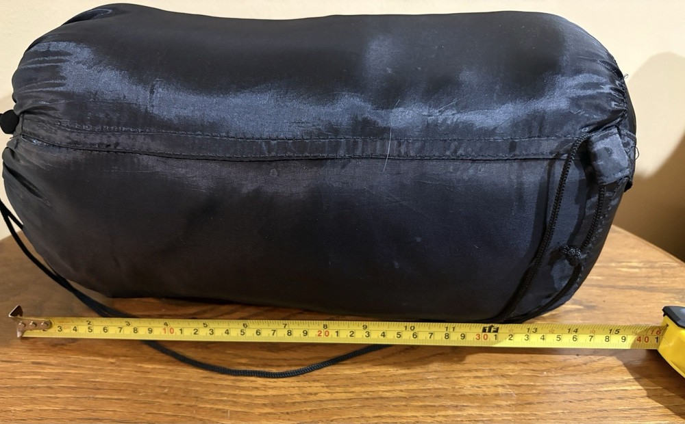 AD Sutton & Sons Black Adult Size Sleeping Bag. Packable