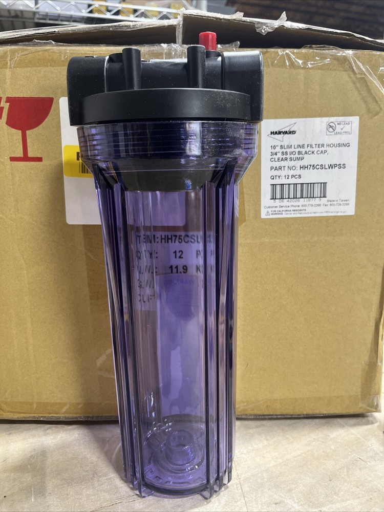 Harvard HH75CSLWPSS 10” Slim Line Filter Housing 3/4” SS