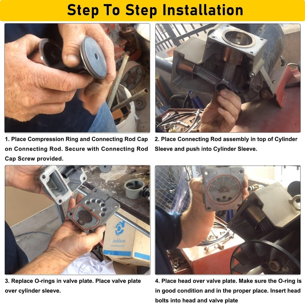 K-0650 Air Compressor Cylinder & Ring Kit for DeVilbiss Porter Cable K-0650