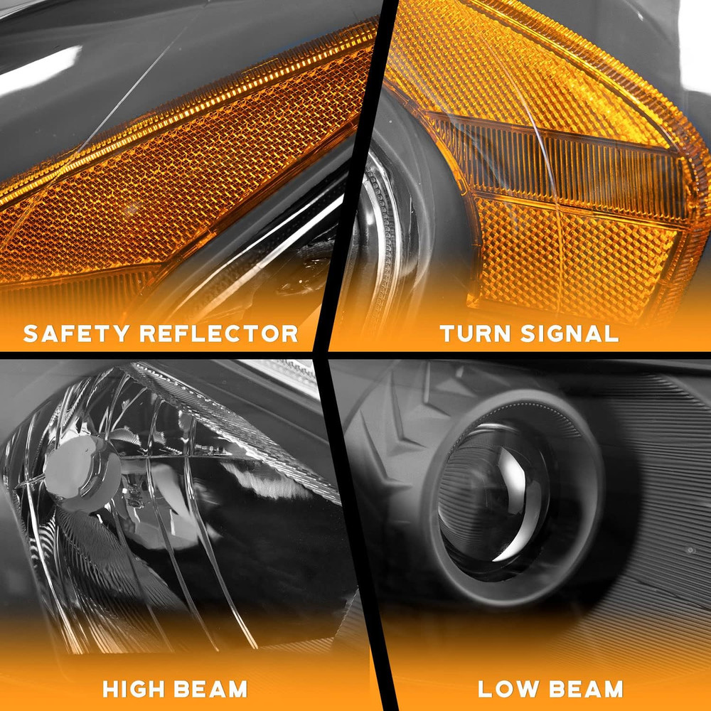 Headlights for 2013-2015 Nissan Altima 4Dr Sedan Headlight Assembly Pair Replace