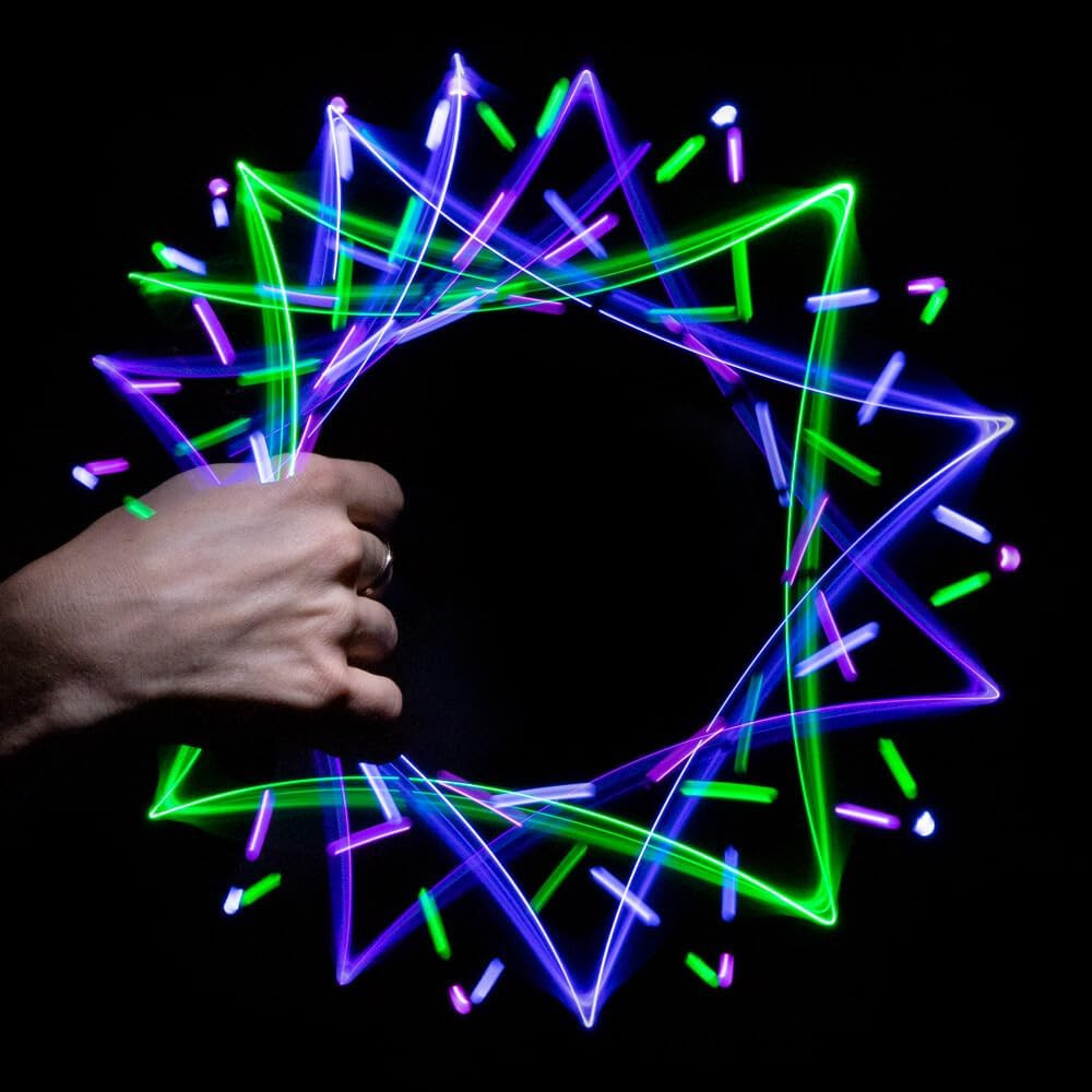 6 Led Spinning Orbit: Pure Bliss Multicolor Pattern - Flow Rave Toy
