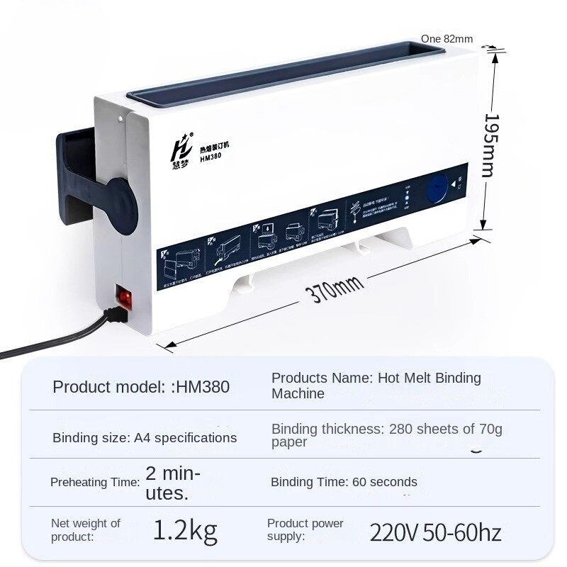 Binding Machine Hot Melt Plastic Loading Machine Small Album Contract Books