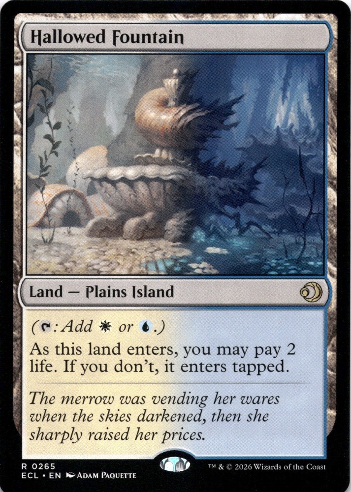 Hallowed Fountain Lorwyn Eclipsed Magic MTG NM