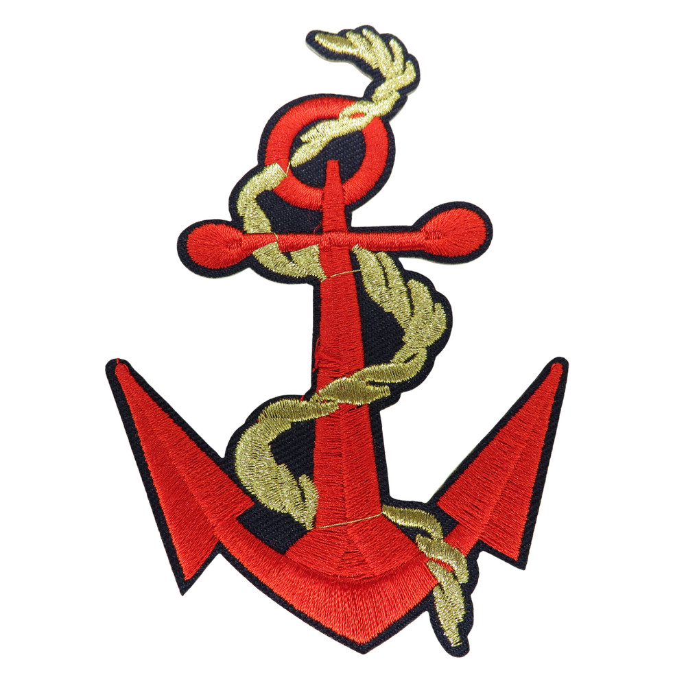 Rockabilly anchor patch iron on patch biker punk patch iron on iron on