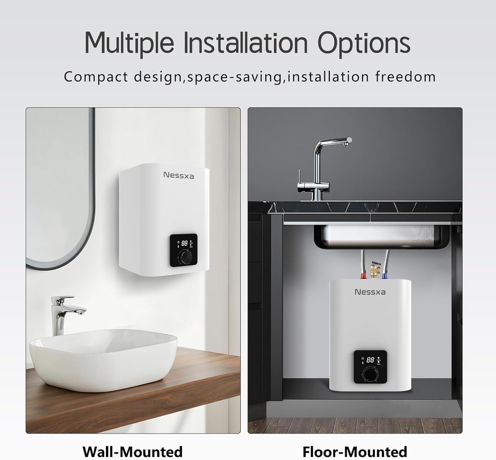 110V 1500W 1.8/2.65/4/8 Gallon Electric Mini Instant Hot Tank Water Heater Home