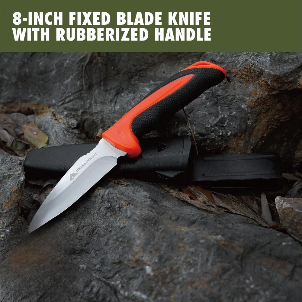7-Piece Camping Multitool Set with Hammer, Axe, Flashlight