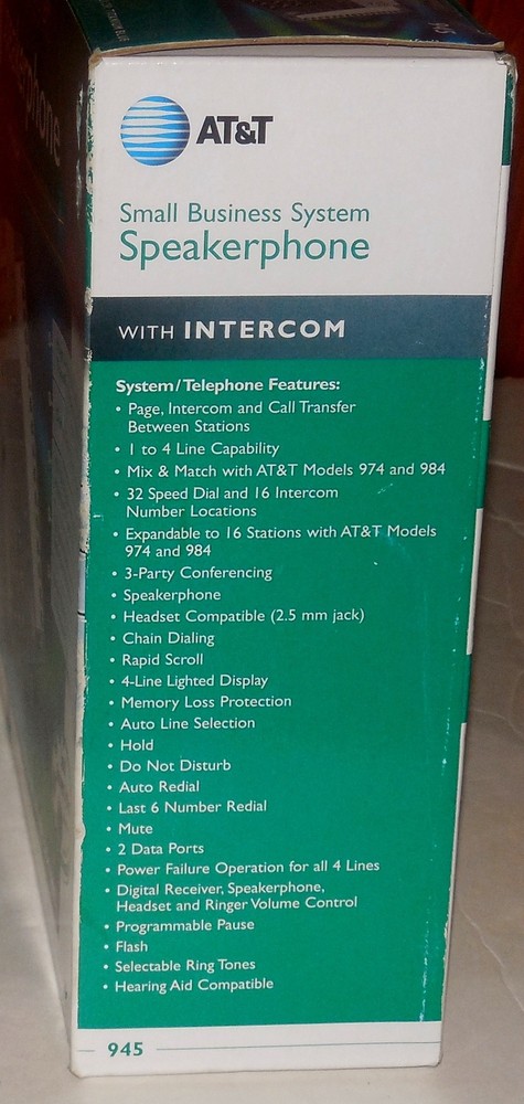 AT&T 945 4-Line Speakerphone with Intercom
