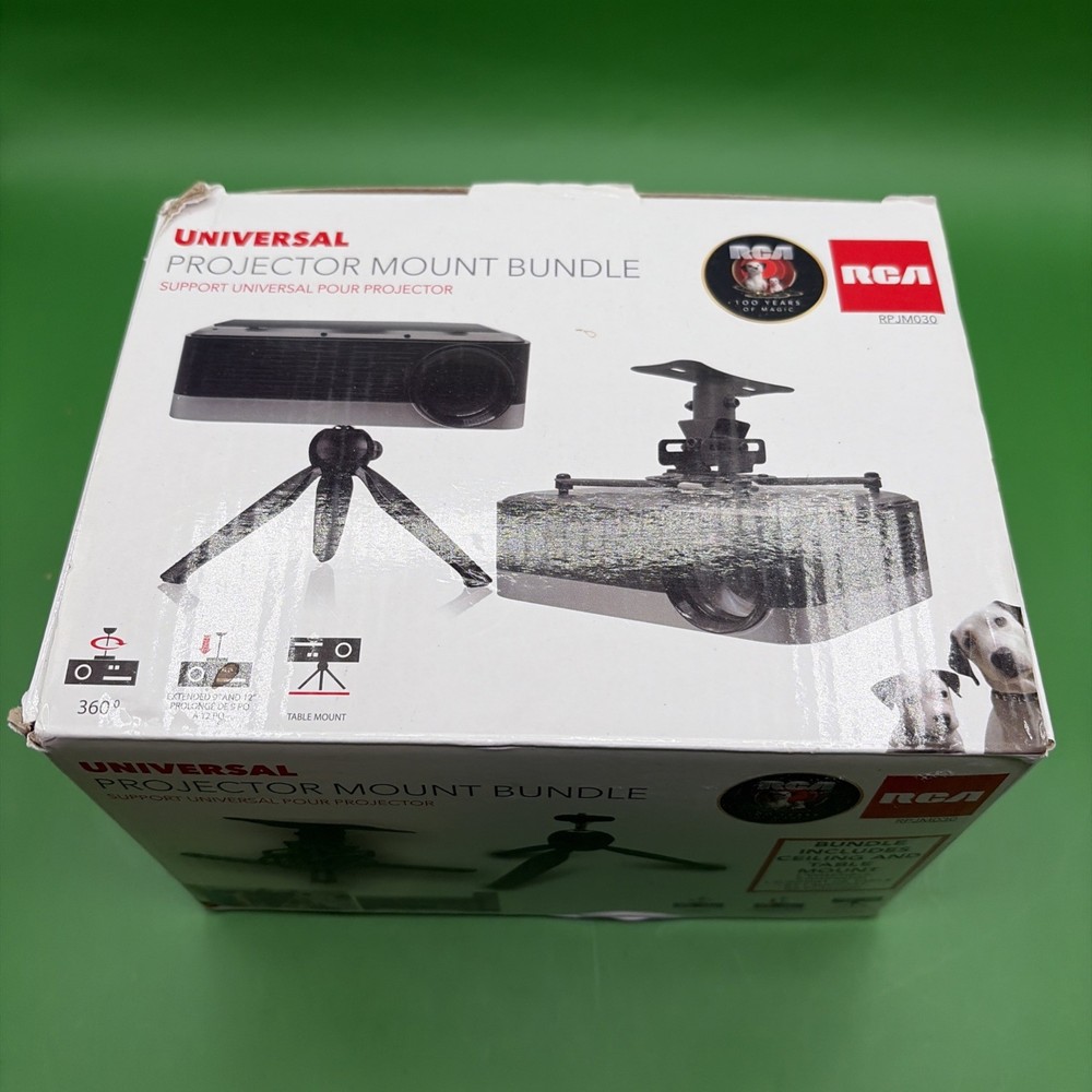RCA Projector Mount Bundle Universal support Pour projector Ceiling Table Mount