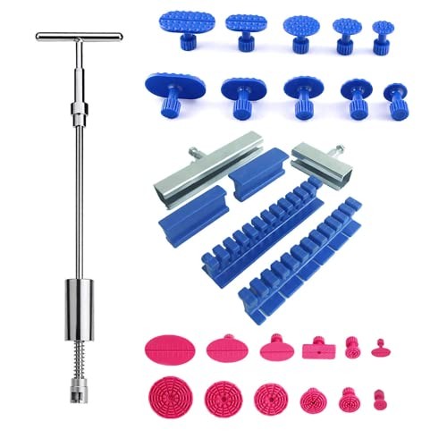 Dent Puller Slide Hammer, 2 in 1 Car Dent Repair Puller Paintless Auto 29pcs