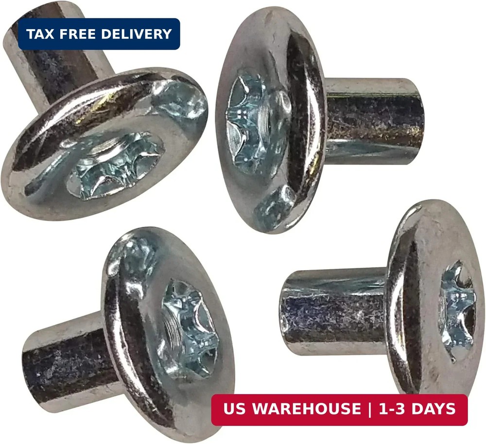 5/16" Torx Barrel Nuts (4 Pack) - Trailer Hardware Nuts for Enclosed Cargo Trail