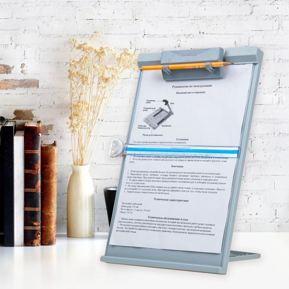 JIELISI A4 Reading Holder Desktop Document Holder With Adjustable Clip R2Y4