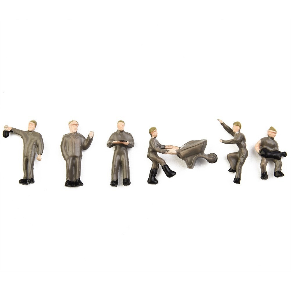 27Pcs/Set Model Train Railway Worker People Figures Diorama Layout Scale 1:87.