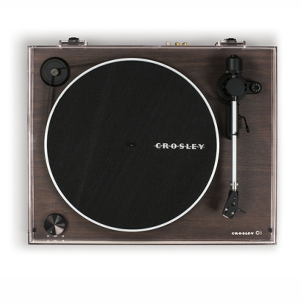 Crosley C8A-WA Modern Walnut Turntable Record Player 2 Speed