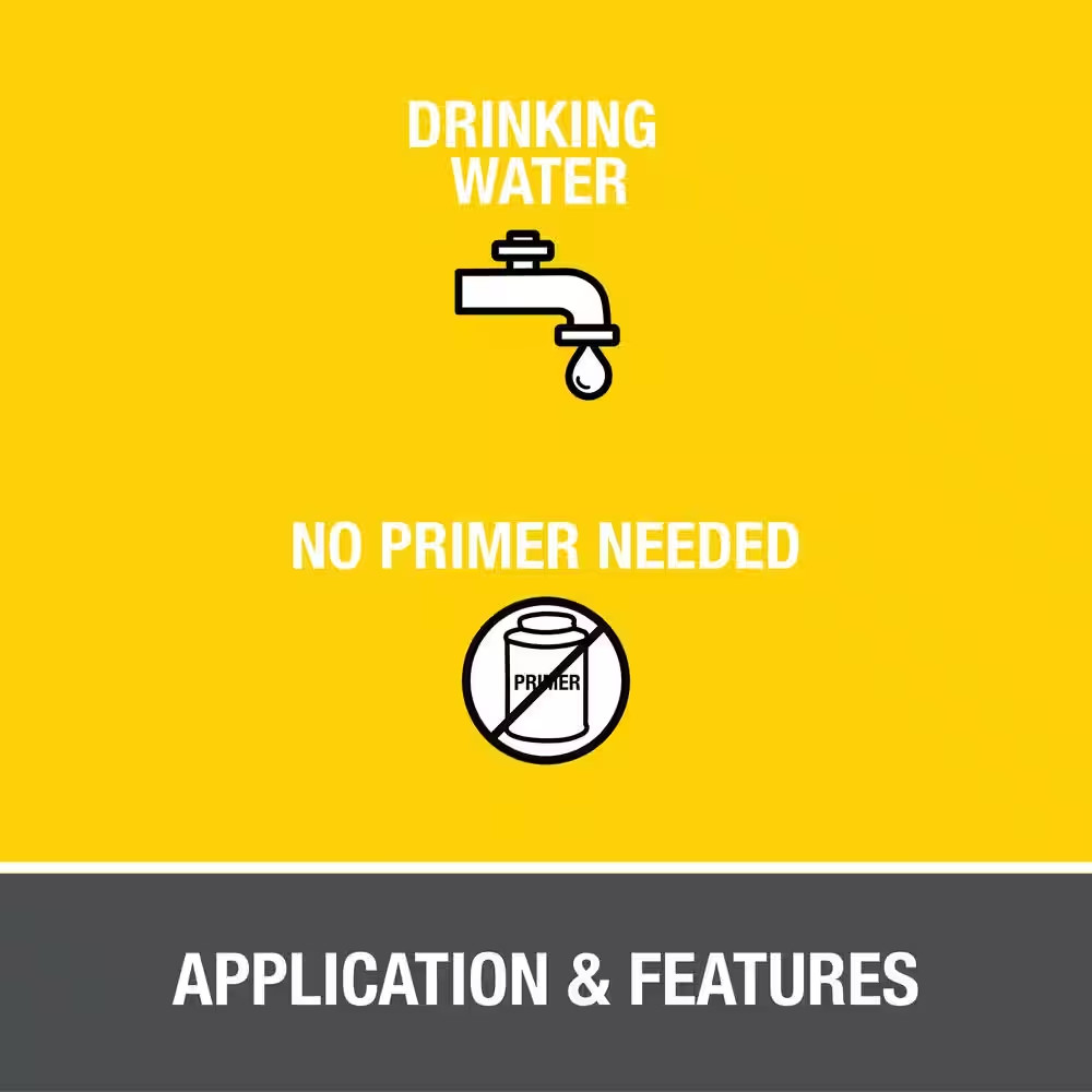 Flowguard Gold One-Step 4 Oz. Medium Yellow All-Weather CPVC Cement