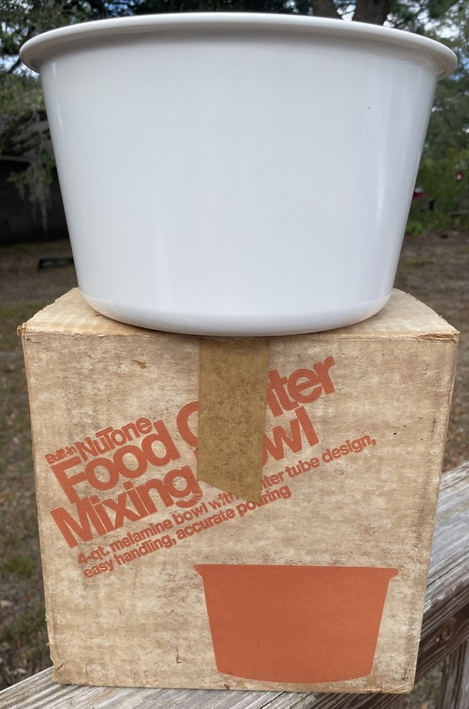 Nutone White Melamine Mixing Bowl 286 For 251 Food Processing Center w/box EUC