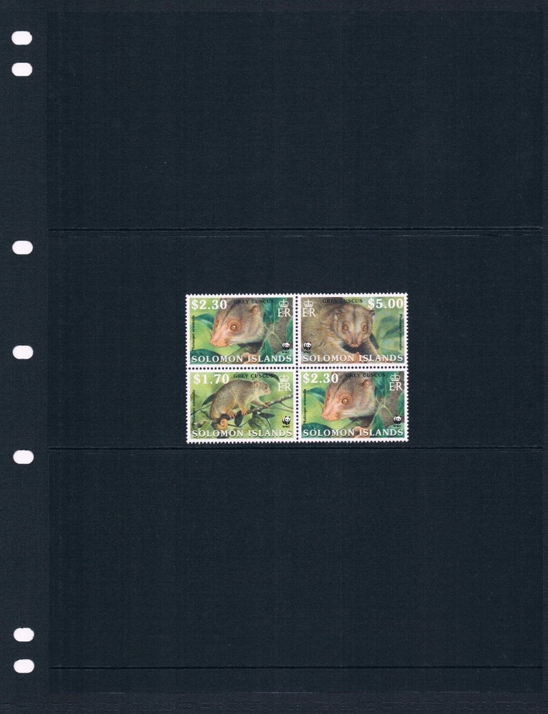 $5.75 Scott Value - 2002 SOLOMON ISL Gray Cuscus Wildlife CV MNH NH UMM