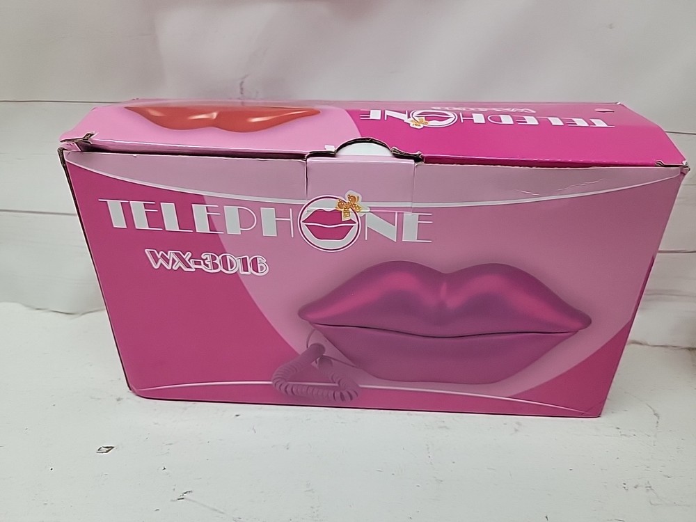 Retro Pink Lips Touch Tone Telephone