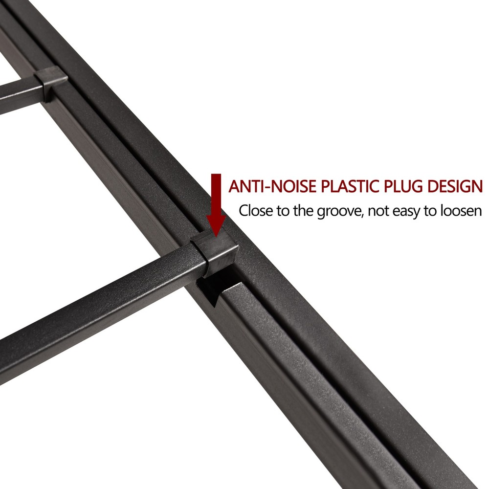 FULL Metal Platform Bed Frame with Headboard Strong Slat Support