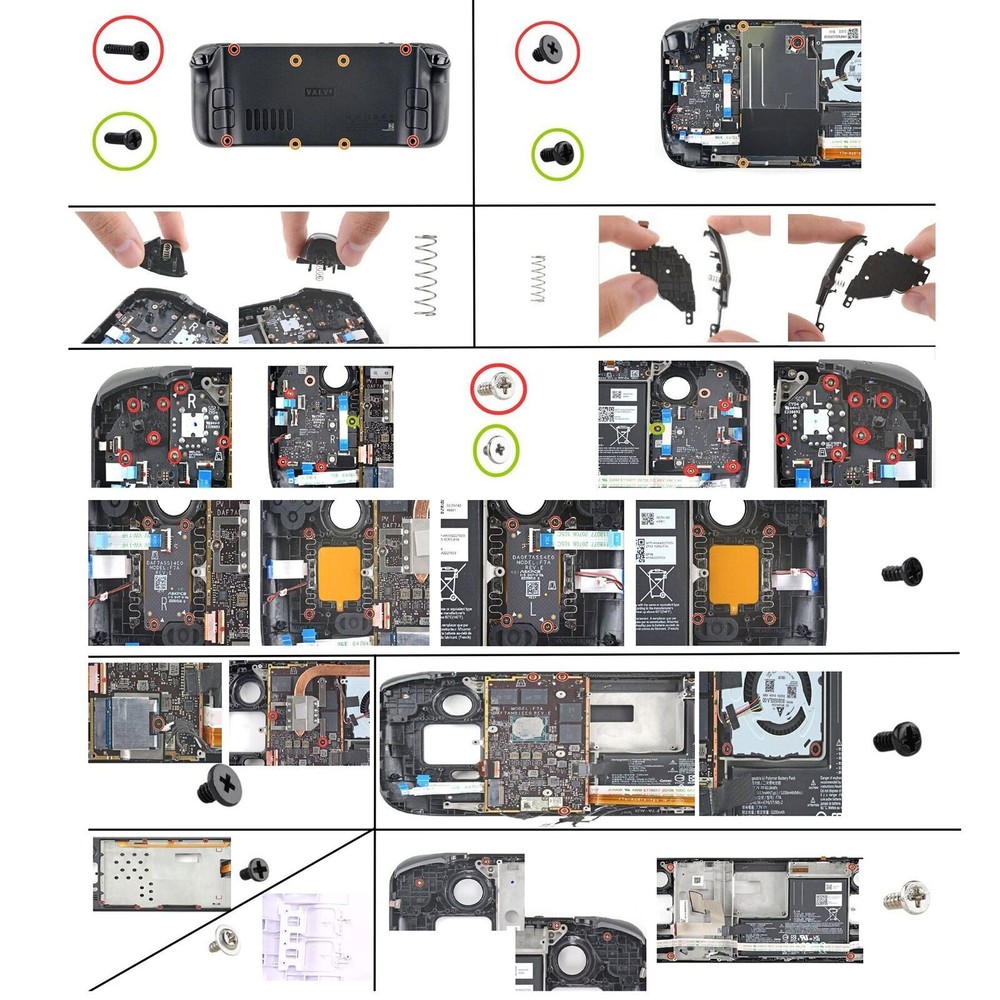 Faceplate Back Plate Buttons Replacement Housing Shell for Steam Deck Console