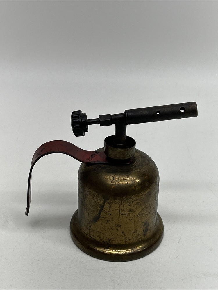 Vintage DUNLAP Brass Denatured Alcohol Torch, Empty