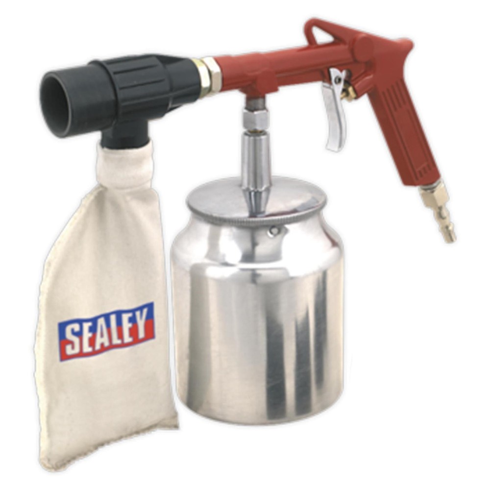 Sealey Air Recirculating Sandblasting Shot Blast Kit 700g Bottle