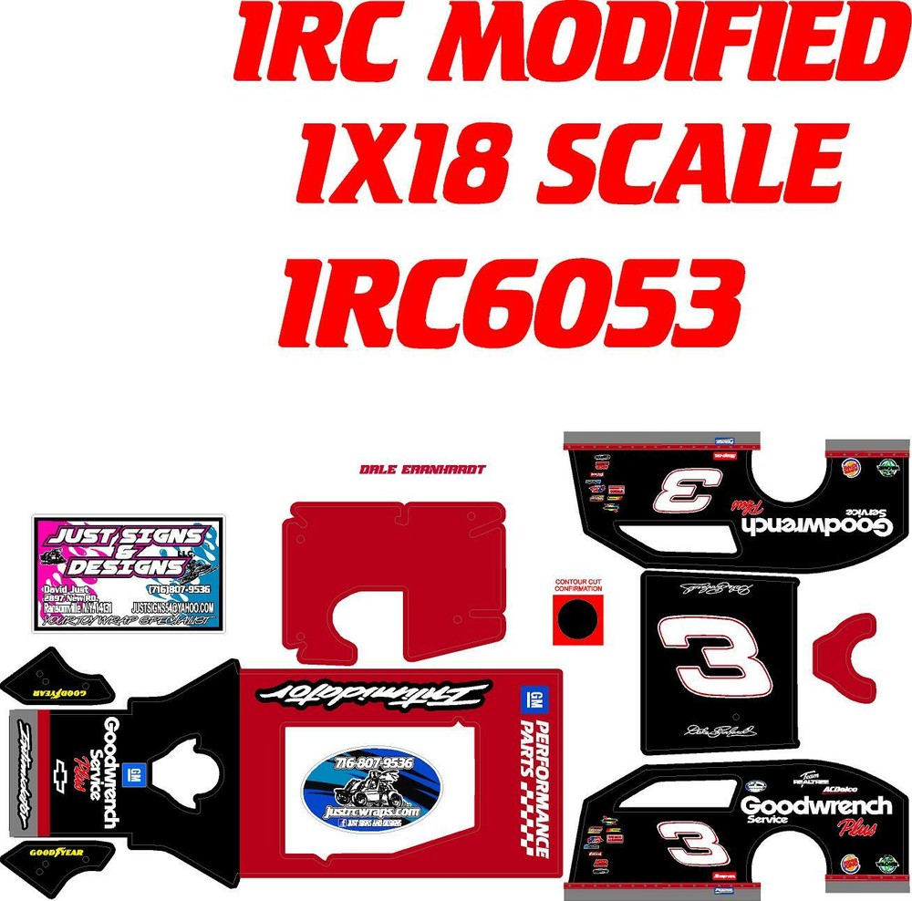 1RC MODIFIED 1RC605  WRAP THEME DALE EARNHARDT