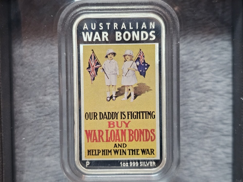 2016 1 Oz Silver Proof Rectangular Australian Posters Of World War 1 Coin
