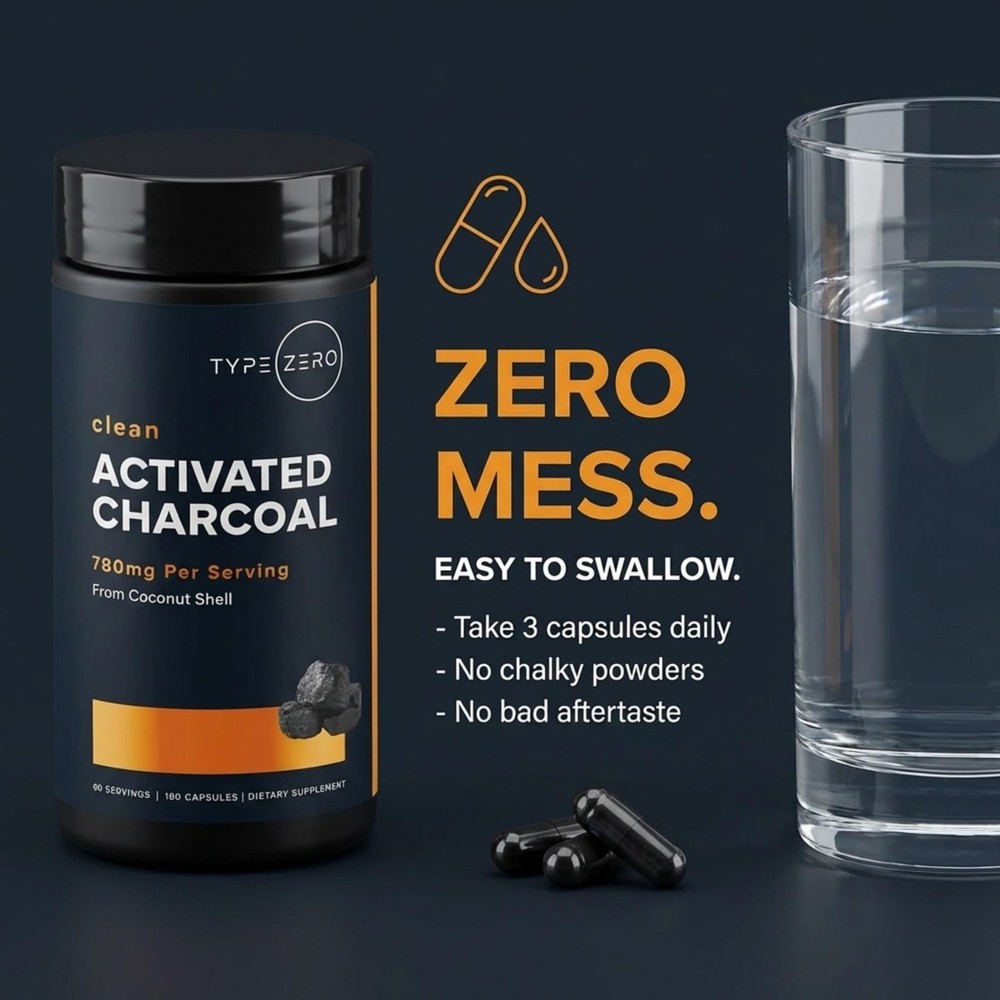 Zero Activated (180 Count) - 60 Servings, 780mg Per Serving, from Coconut She...