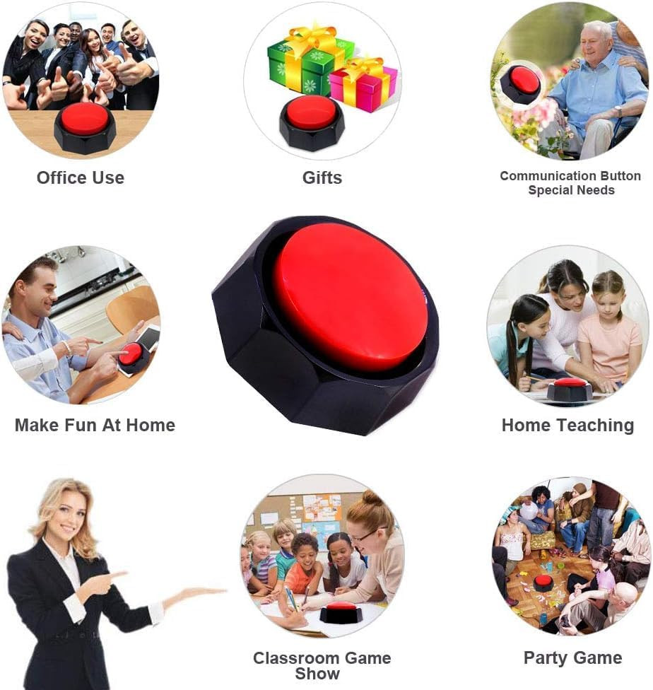 USB Recordable Buttons - 8MB Memory - Make Your Own Button by Uploading Audio Fi