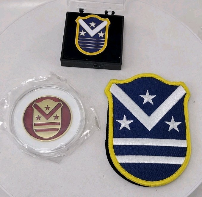 BATTLETECH Vesper Marches Challenge Coin, Lapel Pin, & Patch (Mercenaries KS)