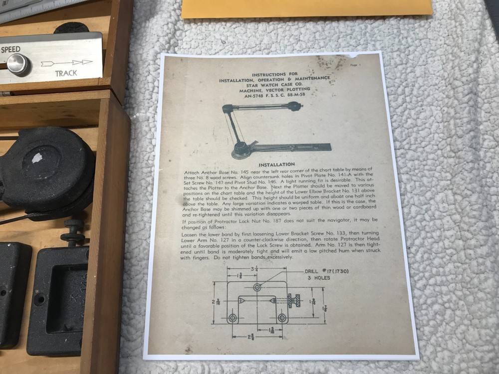 Vintage WW II Era Aviation Vector Plotting Machine From 1940’s Nice condition