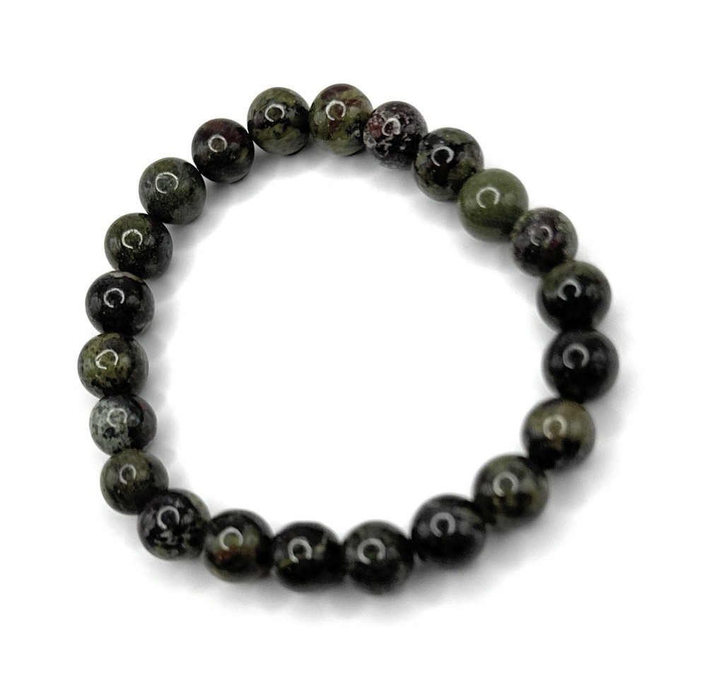 Dragon Blood Jasper Beaded Bracelet - 8mm