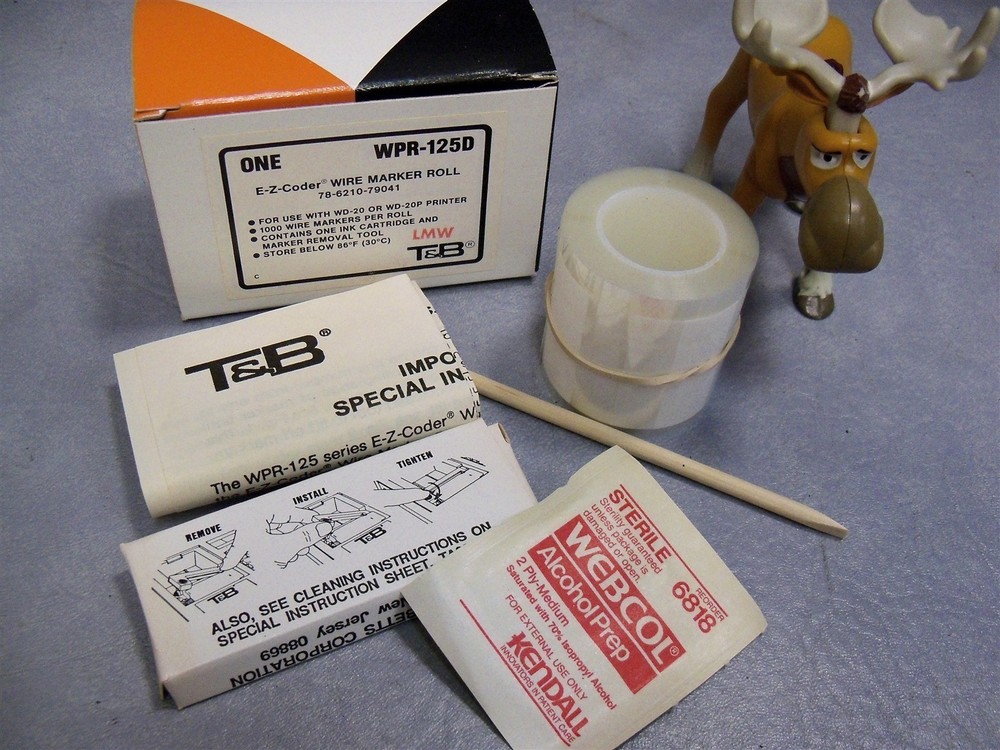 WPR-125D T&B E-Z-Coder Wire Markers Roll of 1000 WPR-125D