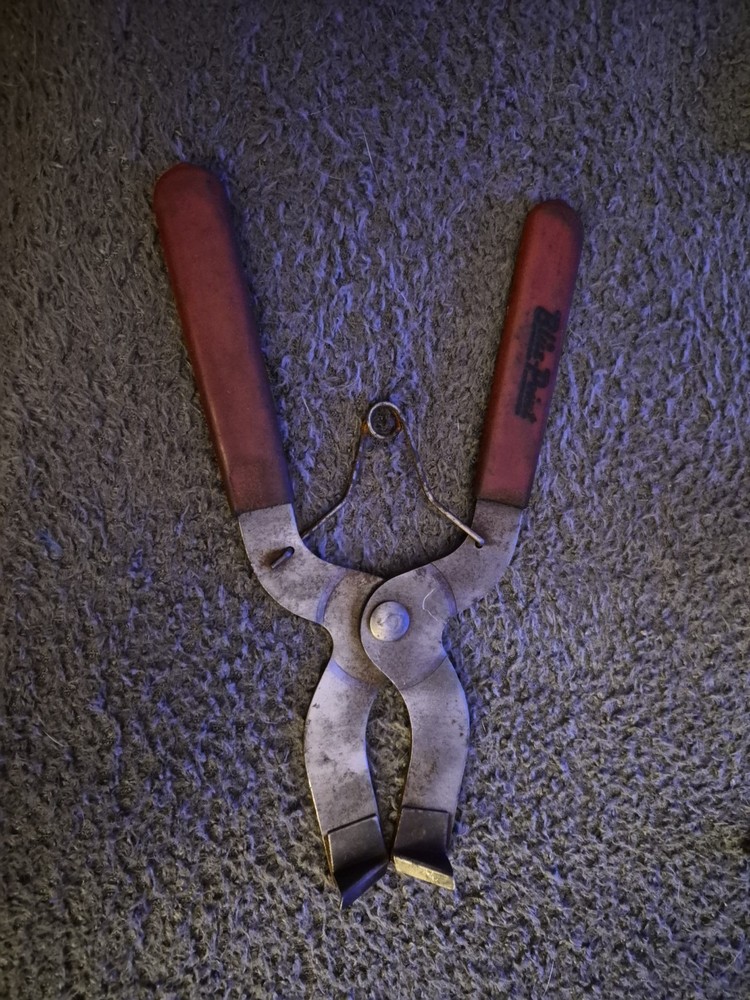 Vintage 6.5" Blue Point Piston Installer Pliers Ring Expander Tool Red Grip