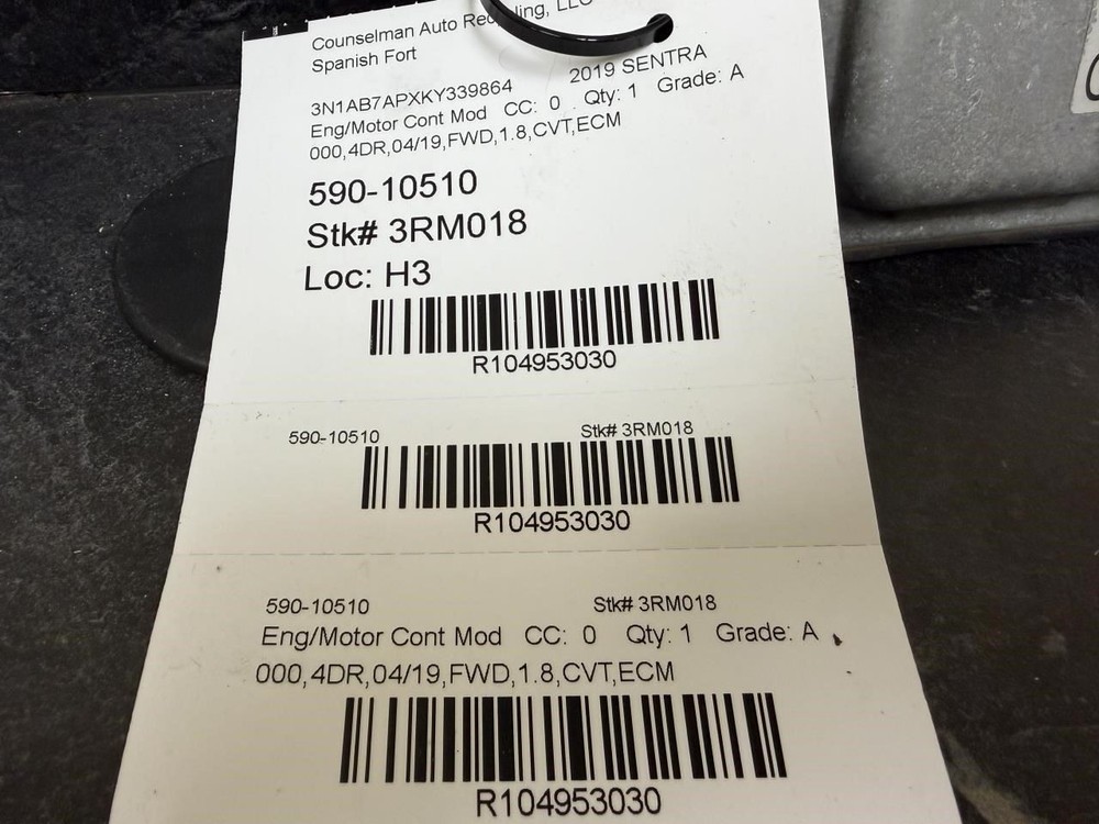 Engine ECM Electronic Control Module 1.8L Fits 18-19 SENTRA 104953030