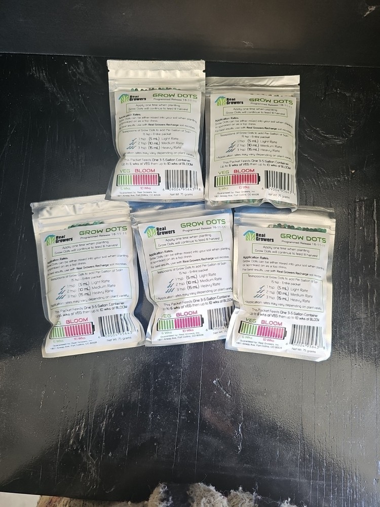*5 PACK* 75g Grow Dots Plant Food, Single-Application, Programmed-Release