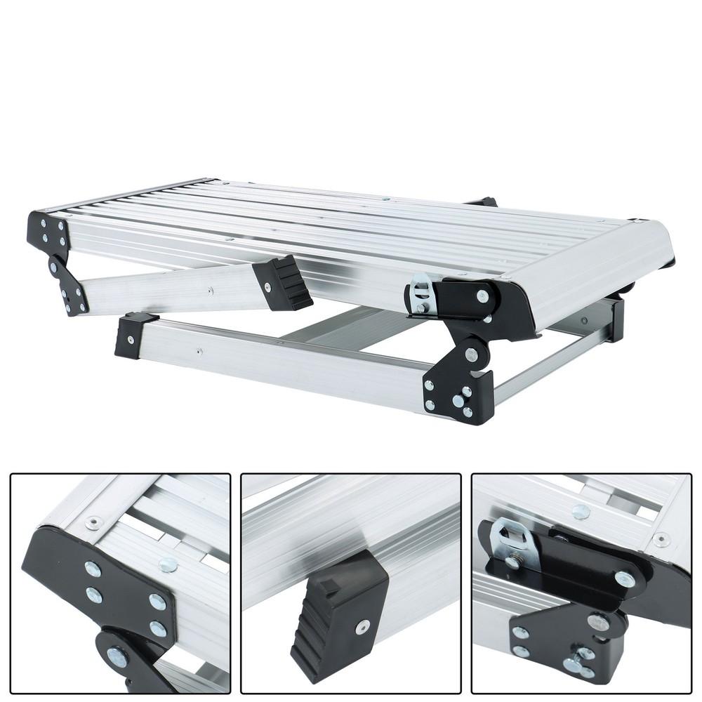 30" Aluminum Folding Work Platform Drywall Ladder 330 lbs Non-slip Bench