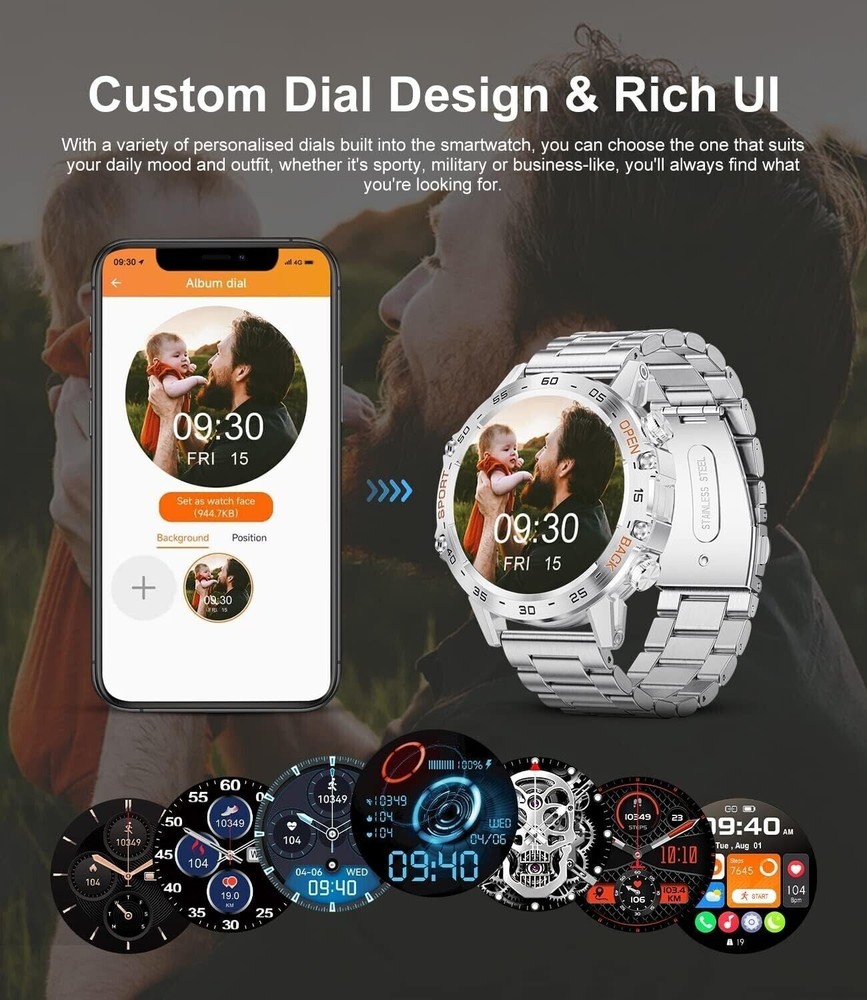 Smart Watch for Men Bluetooth Calls,1.39"HD-New