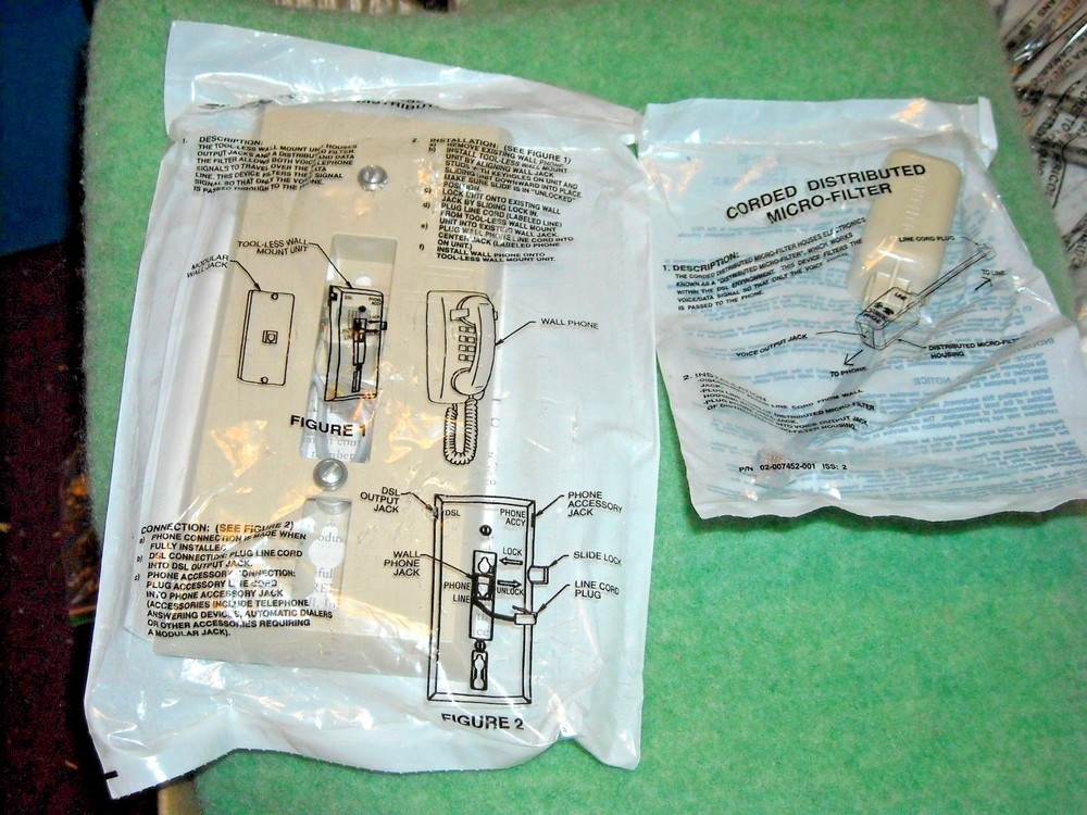 NEW SIECOR SPS-TWO-SG2 Tool-Less DSL Filter Wall Mount Wall Plate WALLMOUNT USA