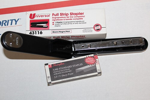 New Universal Full Strip Stapler 43116 & 5000 Ct Swingline Sharp Point Staples